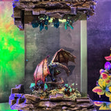 Dragon Gem Diorama Epoxy Resin Lamp, Night Light, Wireless Lights