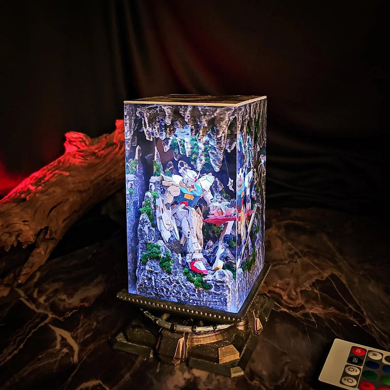 Gundam RX-78 Diorama Epoxy Resin Lamp, Night Light, Wireless Lights