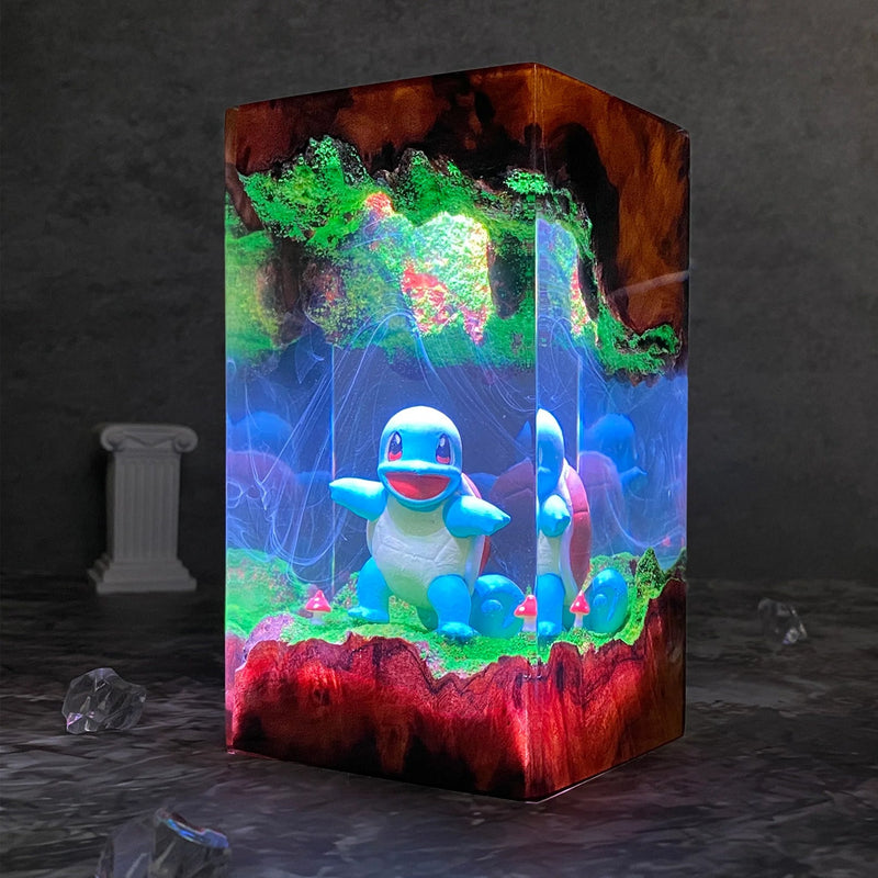 Pokemon Squirtle Epoxy Resin Lamp, Night Light