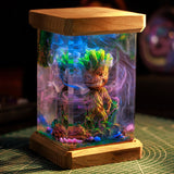 Groot Marvel Epoxy Resin Lamp, Night Light