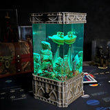 Gothic Atlantis City Undersea Epoxy Resin Lamp, Night Light, Wireless Lights