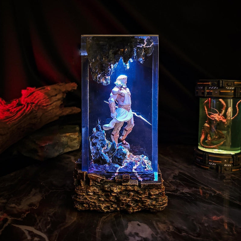 Mythology Zeus Diorama Epoxy Resin Lamp, Night Light, Wireless Lights