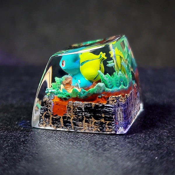 Pokemon Bulbasaur Artisan Keycaps Epoxy Resin