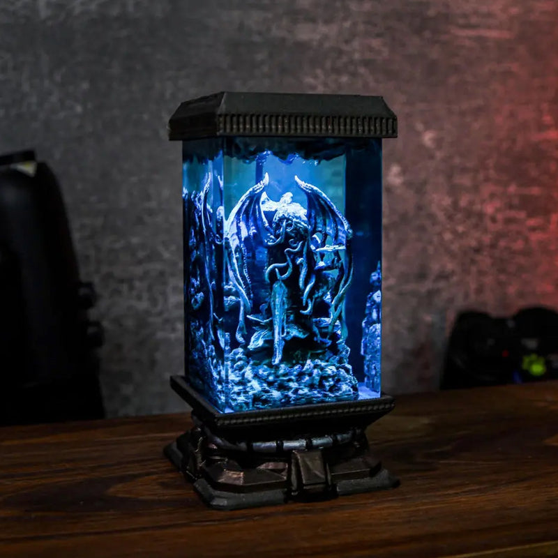 Cthulhu Monster Diorama Epoxy Resin Lamp, Night Light, Wireless Lights