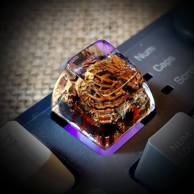 LOTR Lord Of Rings Smaug Dragon Artisan Keycaps Epoxy Resin