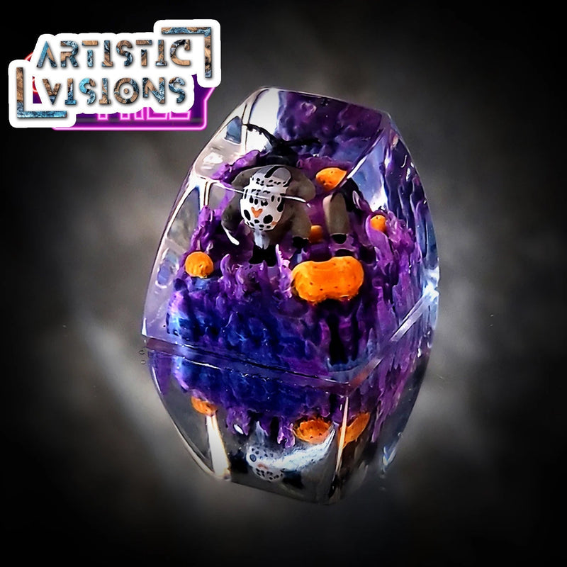 Friday the 13th Jason Voorhees Halloween Artisan Keycaps Epoxy Resin