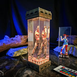 Halloween Horror Freddy Krueger Girl Diorama Epoxy Resin Lamp, Night Light, Wireless Lights