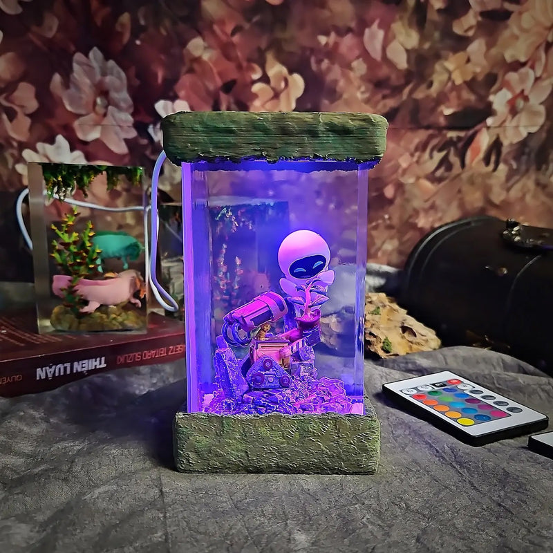 Ghibli Howl's Moving Castle Diorama Epoxy Resin Lamp, Night Light, Wireless Lights