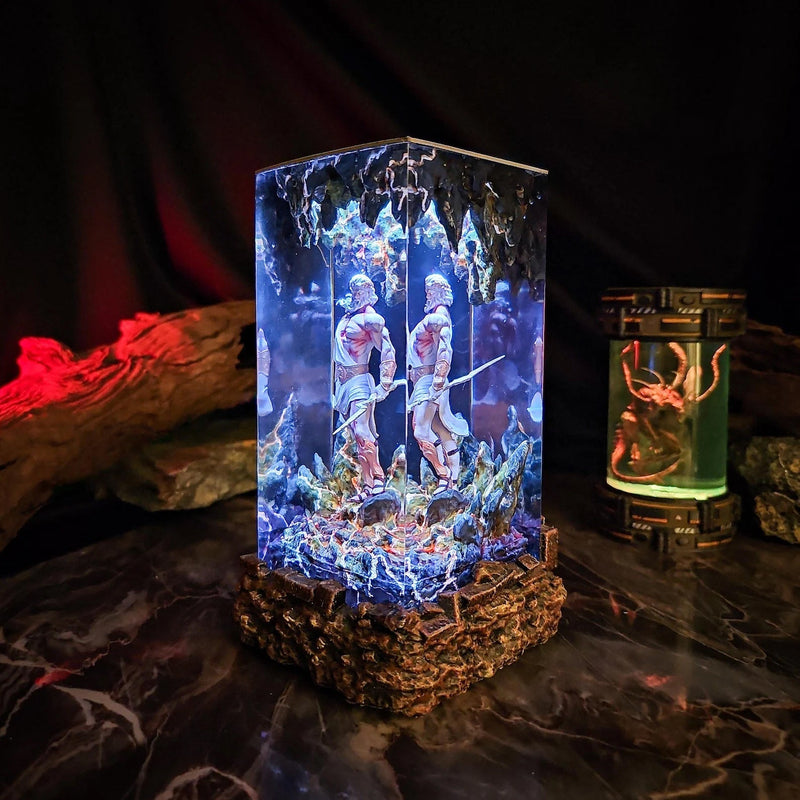 Mythology Zeus Diorama Epoxy Resin Lamp, Night Light, Wireless Lights