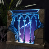 Humpback Whales In Ancient Ruins - High Quality Epoxy Resin Lamp