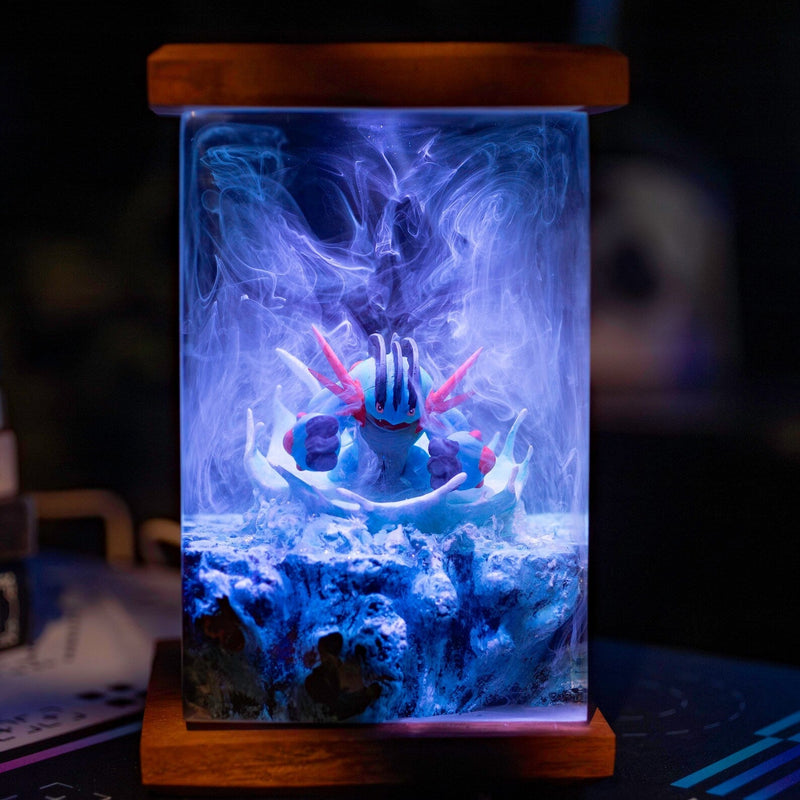 Pokemon Mega Swampert Epoxy Resin Lamp, Night Light