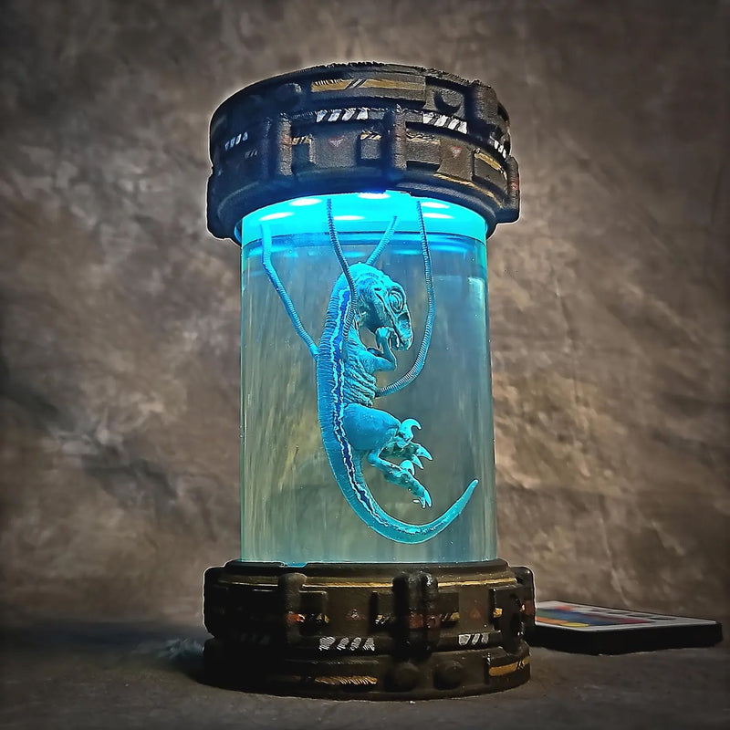 Raptor Dinosaur Healing Chamber Incubator Epoxy Resin Lamp, Night Light, Wireless Lights