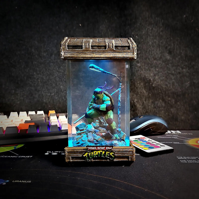 Teenage Mutant Ninja Turtles Donatello Diorama Epoxy Resin Lamp, Night Light, Wireless Lights