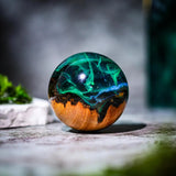 Ball Aurora Borealis Epoxy Resin Paperweight