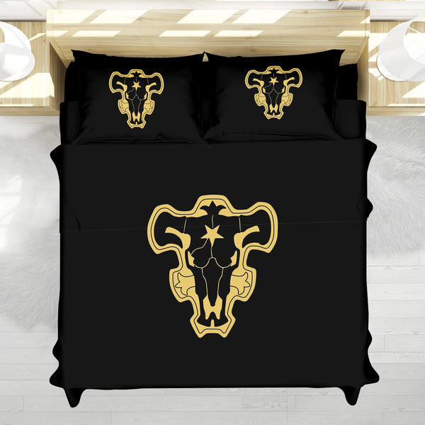 Black Bulls Black Clover Bedding Set