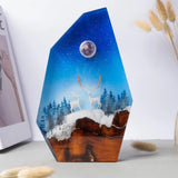 Mom/Dad and Daughter/Son Deer  Epoxy Resin Lamp, Night Light