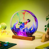 Dragon Ball Goku and Demon Piccolo Epoxy Resin Lamp, Night Light