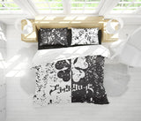 Grunge 5 Leaf Clover Black Clover Bedding Set