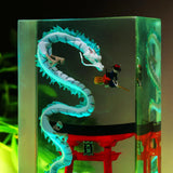 Haku and Kiki Ghibli Spirited Away Epoxy Resin Lamp, Night Light