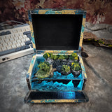 Turtle Island Beach Diorama Treasure Mistery Box Gift Epoxy Resin, Night Light