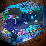 Oean Undersea Nemo Fish Turtles Coral Epoxy Resin Lamp, Night Light, Wireless Lights