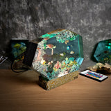 Oean Undersea Nemo Fish Turtles Coral Epoxy Resin Lamp, Night Light, Wireless Lights