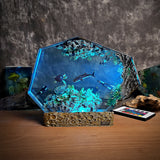 Oean Undersea Divers Orca Turtle Whale Shark Coral Epoxy Resin Lamp, Night Light, Wireless Lights