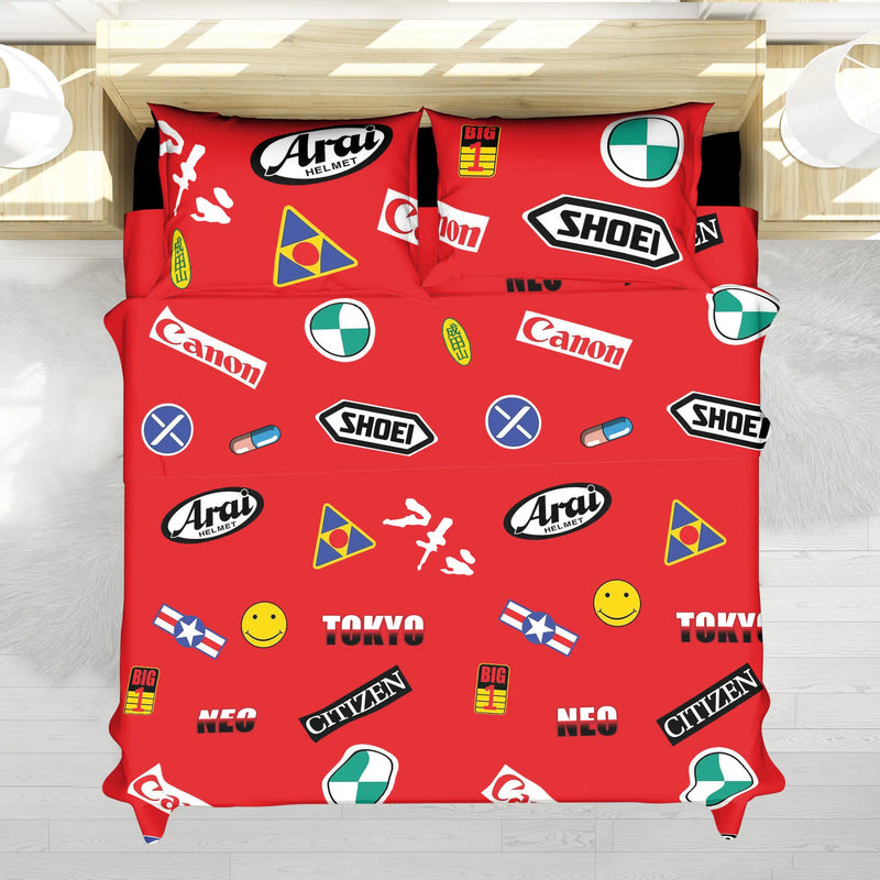 Kaneda Bike Decals Akira Bedding Set