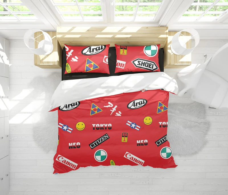 Kaneda Bike Decals Akira Bedding Set