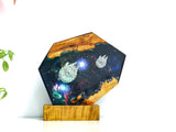 Universe Astronaut Moon Star Wars Millennium Falcon Galaxy Diorama Epoxy Resin Lamp, Night Light