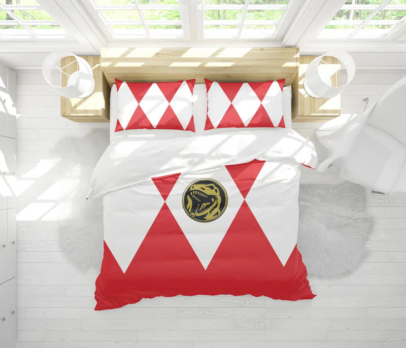 Red Ranger Mighty Morphin Power Rangers Bedding Set