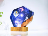 Universe Astronaut Earth Diorama Epoxy Resin Lamp, Night Light