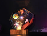 Universe Astronaut Earth Diorama Epoxy Resin Lamp, Night Light