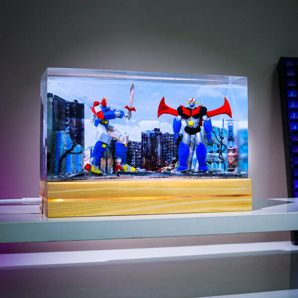 Voltes V VS Mazinger Z Epoxy Resin Lamp, Night Light