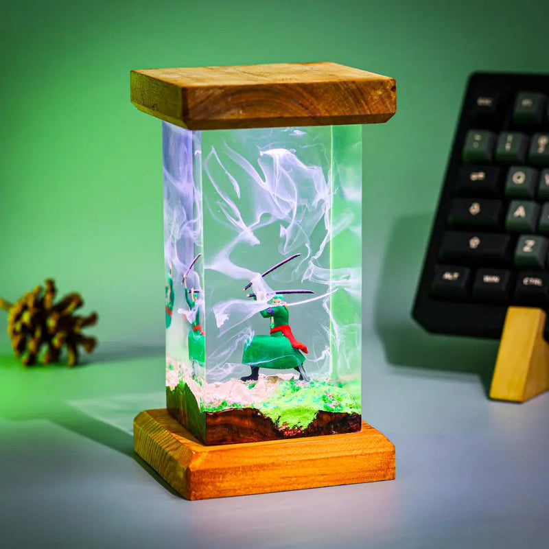 Roronoa Zoro One Piece Epoxy Resin Lamp, Night Light