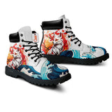 Japan Kitsune Kanagawa Art Boots Anime Custom Shoes