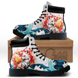 Japan Kitsune Kanagawa Art Boots Anime Custom Shoes