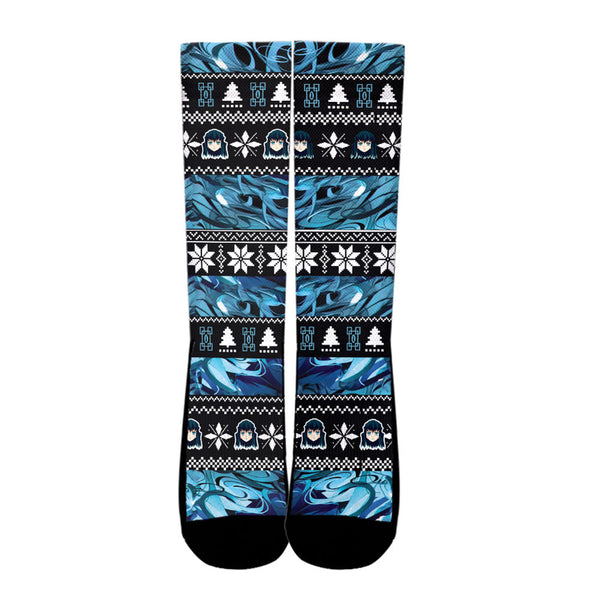 Muichiro Tokito Christmas Ugly Socks