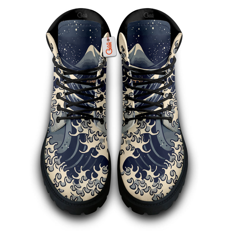 Japan Kanagawa Great Wave Boots Anime Custom Shoes