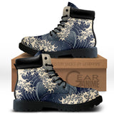 Japan Kanagawa Great Wave Boots Anime Custom Shoes