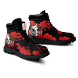 Japan Oni and Kitsune Mask Boots Anime Custom Shoes