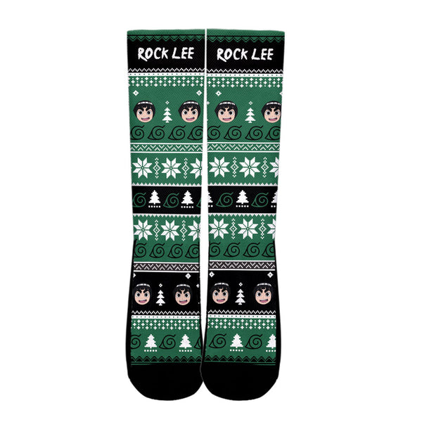 Rock Lee Christmas Ugly Socks