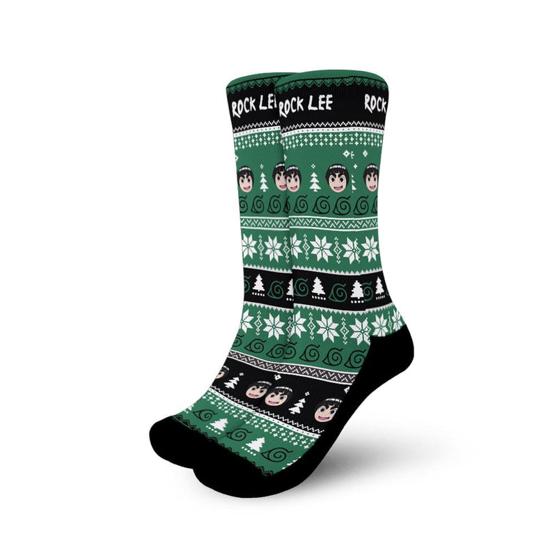 Rock Lee Christmas Ugly Socks