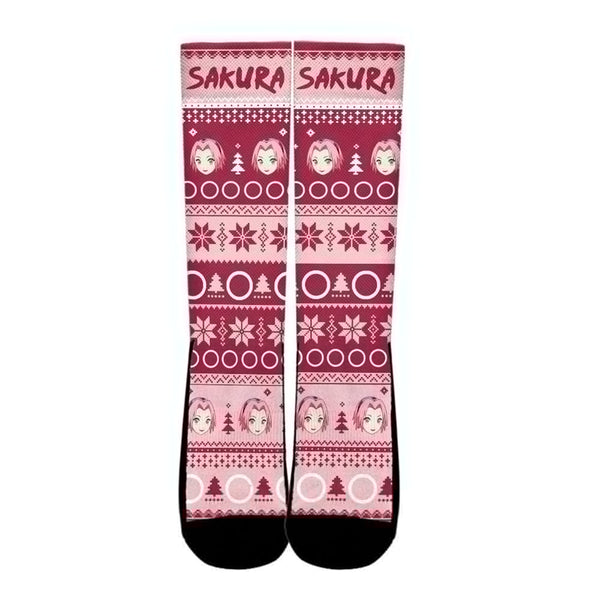 Sakura Haruno Christmas Ugly Socks