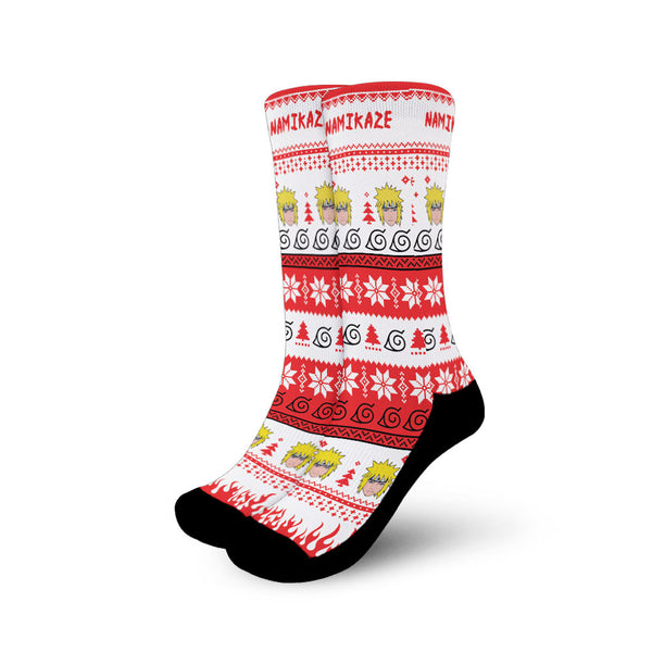 Minato Namikaze Christmas Ugly Socks