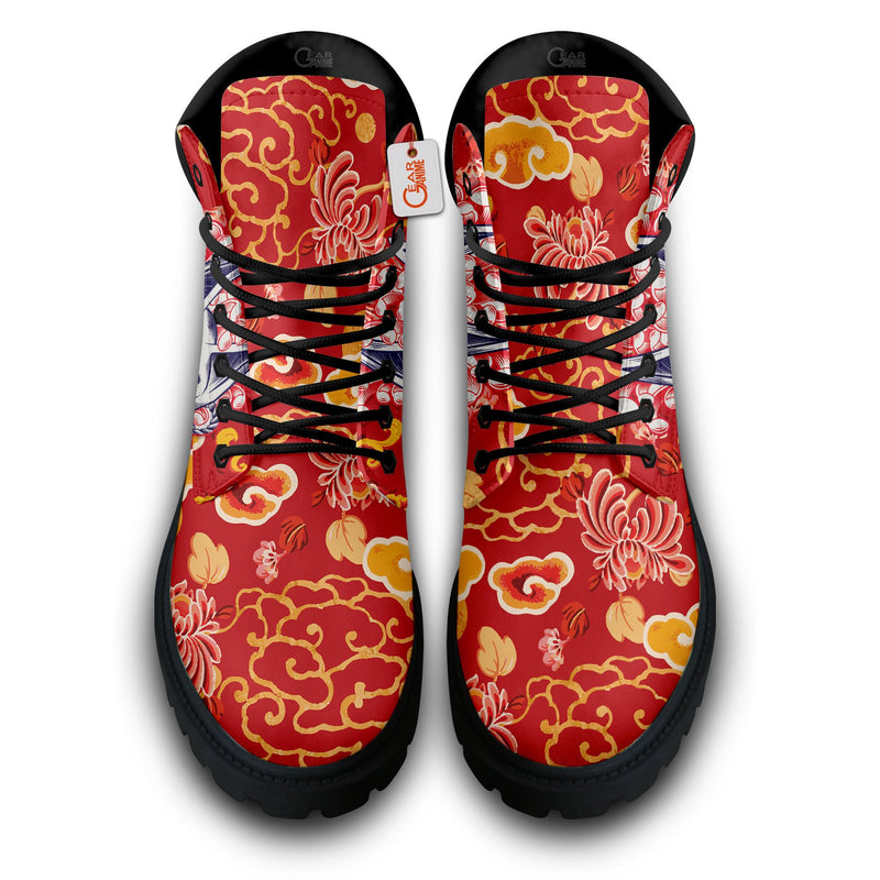 Japan Kitsune Chrysanthemum Boots Anime Custom Shoes PT1508