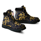 Japan Golden Dragon Boots Anime Custom Shoes PT1508