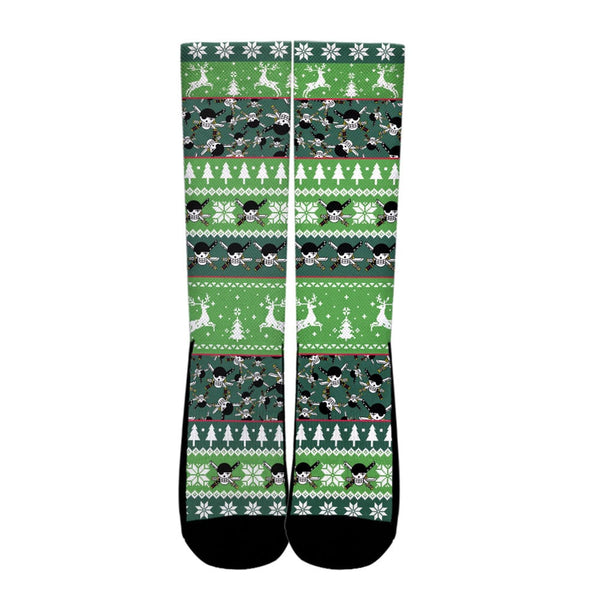 Zoro Roronoa Christmas Ugly Socks NTT0108