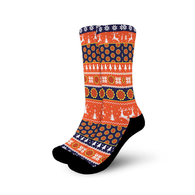 Luffy Dressrosa Arc Christmas Ugly Socks NTT0108