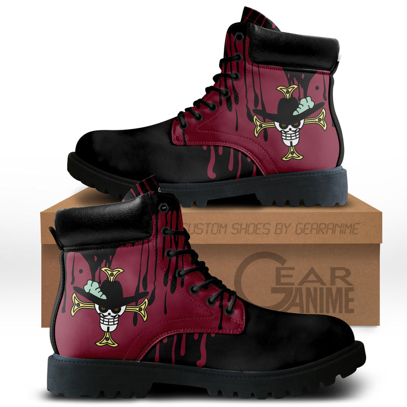 Dracule Mihawk Boots Anime Shoes Symbol Style